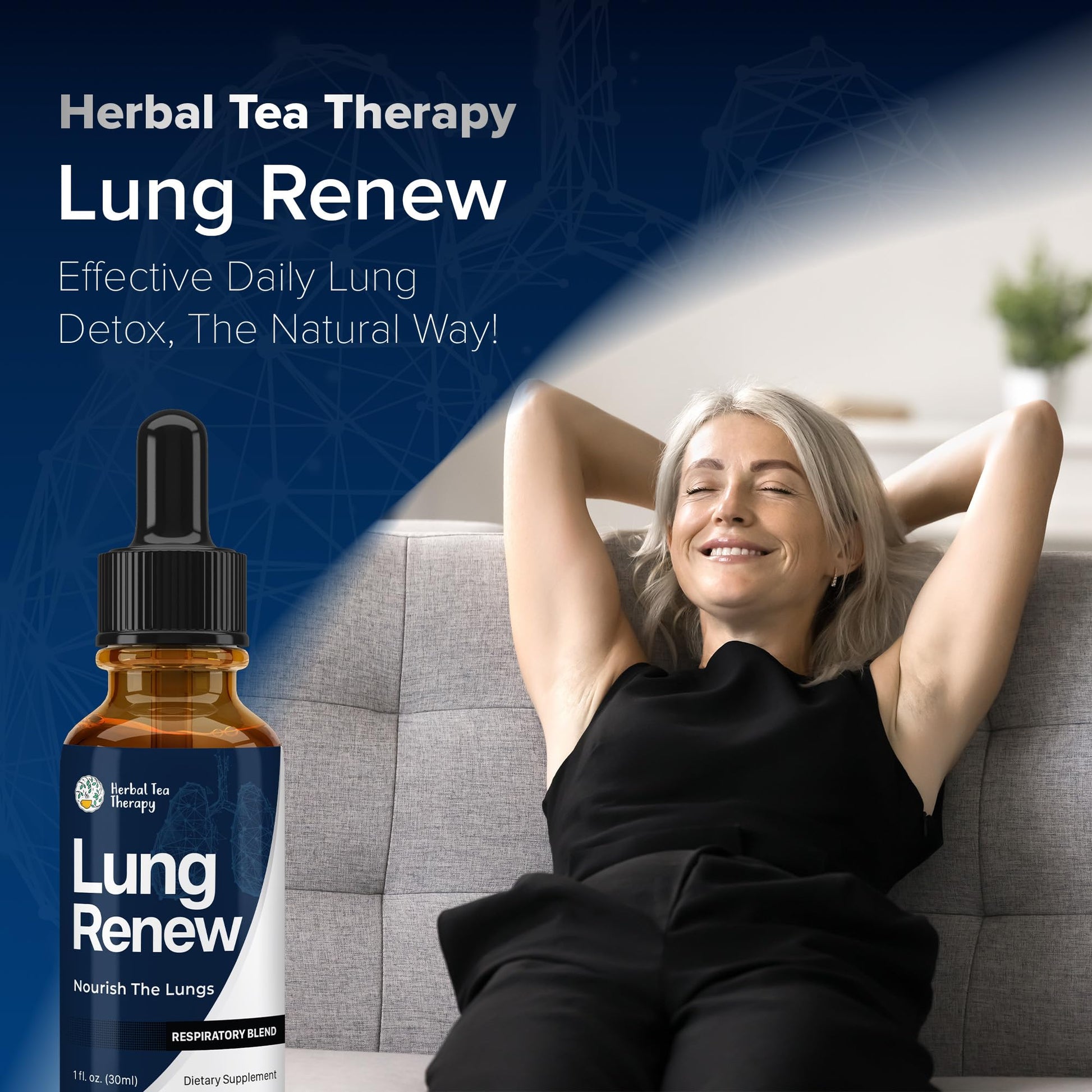 Herbal Tea Therapy Lung Renew Mullein Drops for Lungs (1 fl. oz.): Peppermint, Thyme, & Mullein Leaf Extract for Lungs Detox & Daily Respiratory Comfort - GMO-Free & Made in USA Herbal Tea Therapy buy australia supplements
