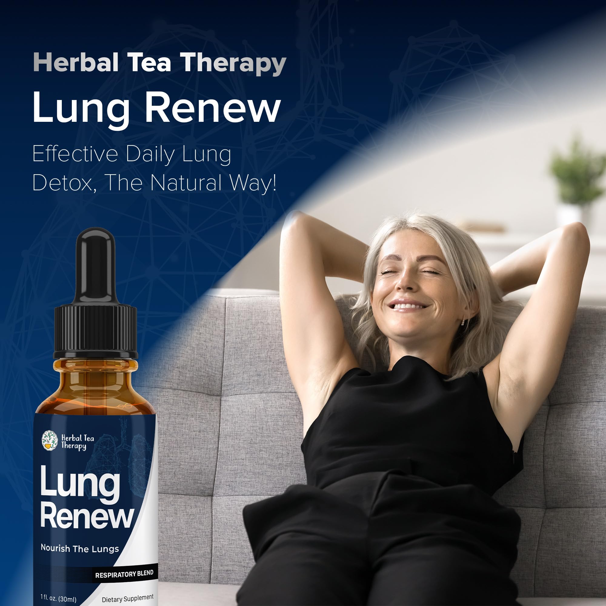 Herbal Tea Therapy Lung Renew Mullein Drops for Lungs (1 fl. oz.): Peppermint, Thyme, & Mullein Leaf Extract for Lungs Detox & Daily Respiratory Comfort - GMO-Free & Made in USA Herbal Tea Therapy buy australia supplements