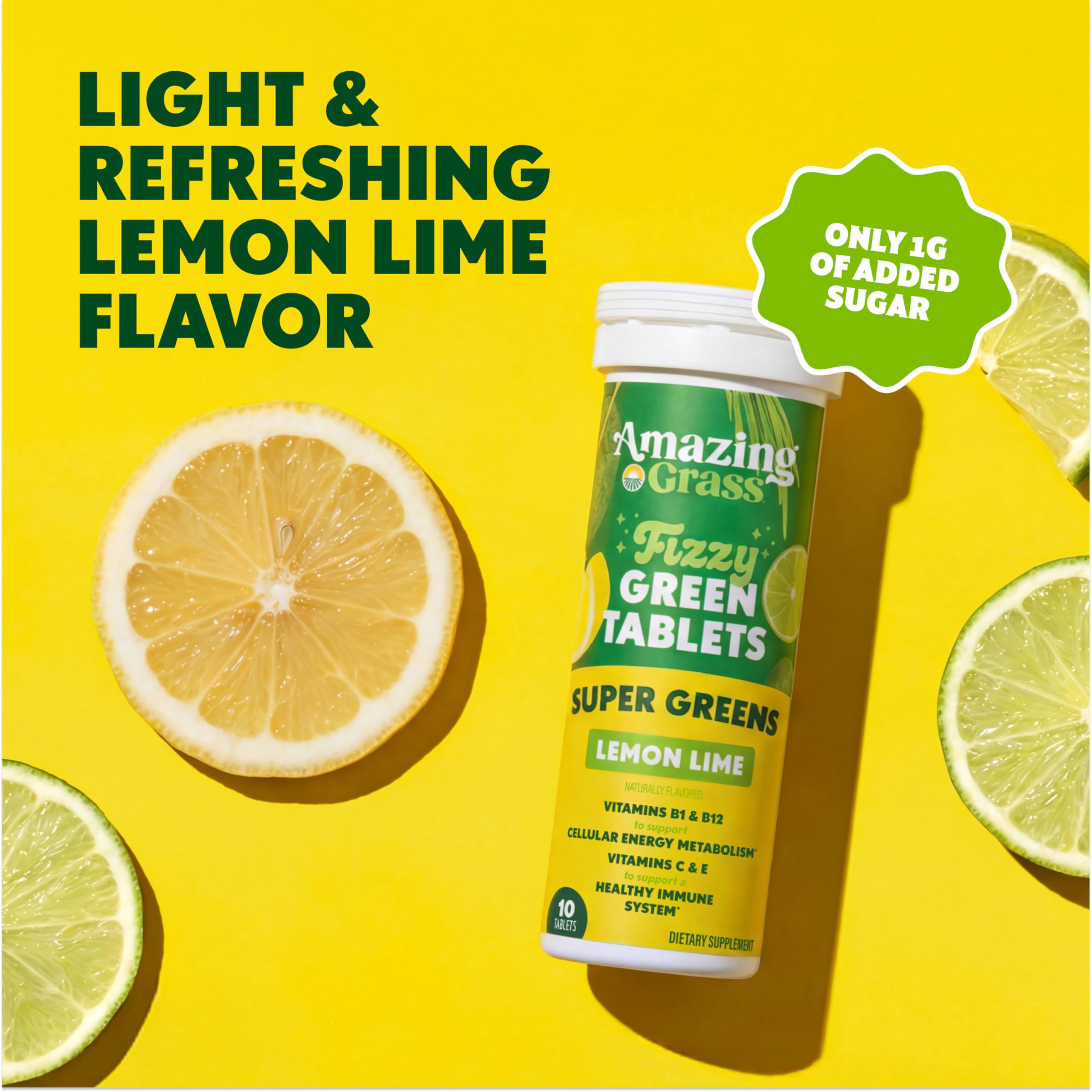Amazing Grass Effervescent Tablets: Green Superfood Water Flavoring Tablet with Antioxidants & Alkalizing Greens, Lemon Lime, 60 Count Amazing Grass buy australia supplements