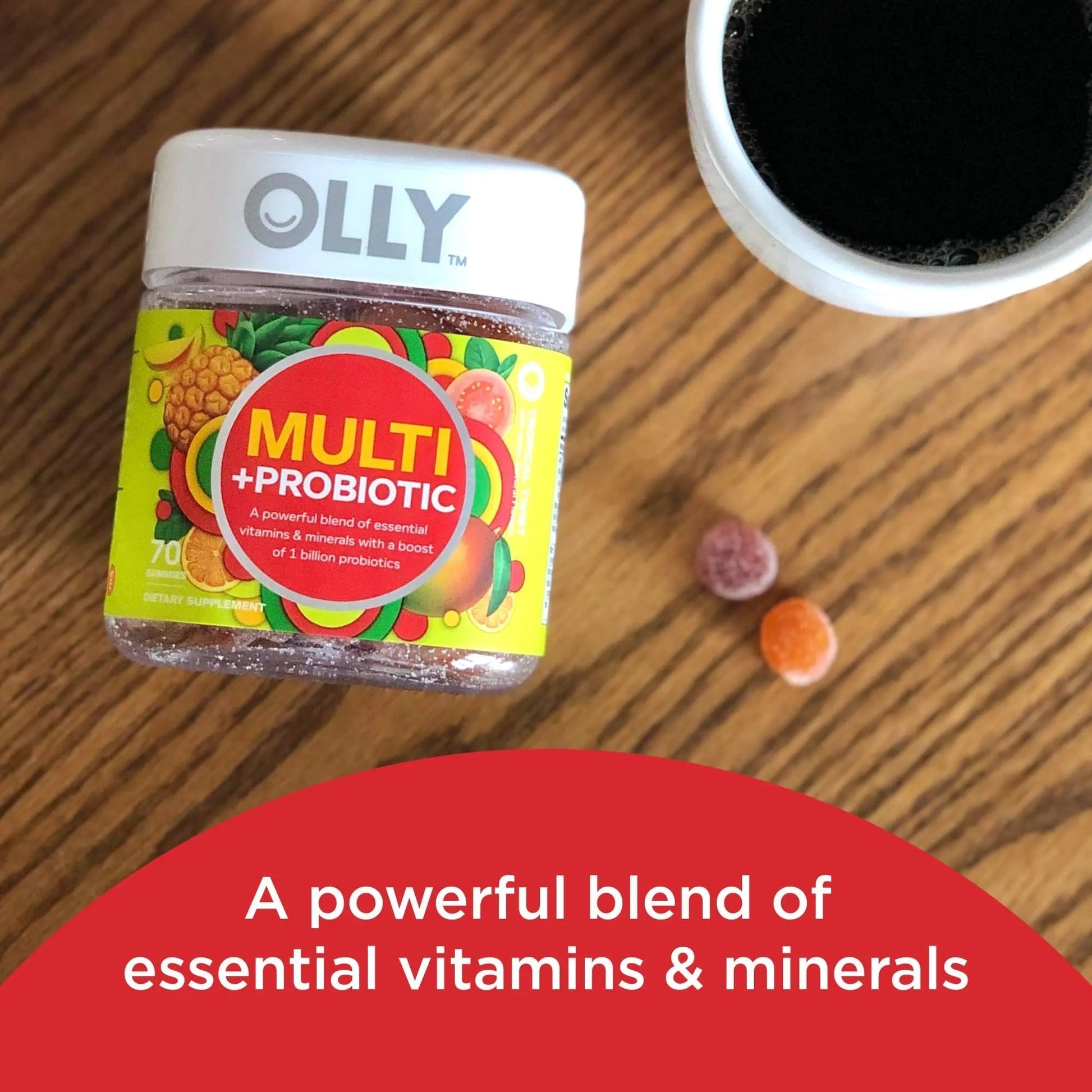 OLLY Multi + Probiotic Adult Multivitamin Gummy, 1 Billion CFUs, Digestive and Immune Support & Probiotic + Prebiotic Gummy OLLY buy australia supplements