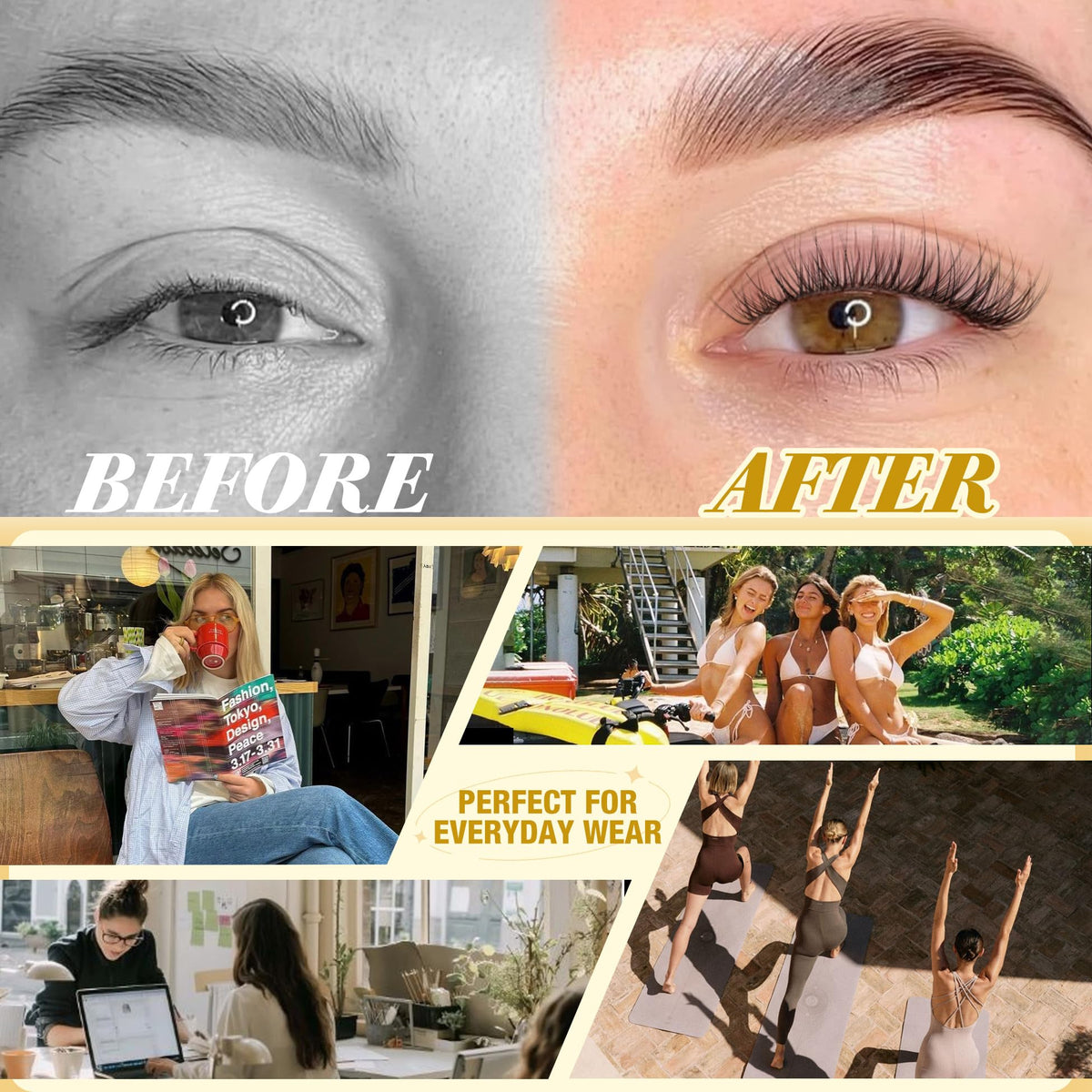 Short Lash Clusters Natural Cluster Eyelash Extensions 8-10-12MM Clear Band Cluster Lashes Extensions Wispy Individual Lashes CC-Curly Eyelash Clusters Pestañas Postizas Naturales 144Pcs DIY Lashes Mavphnee