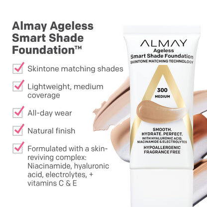 Almay Smart Shade Ageless Foundation, 50 Fair, 1 fl oz Almay
