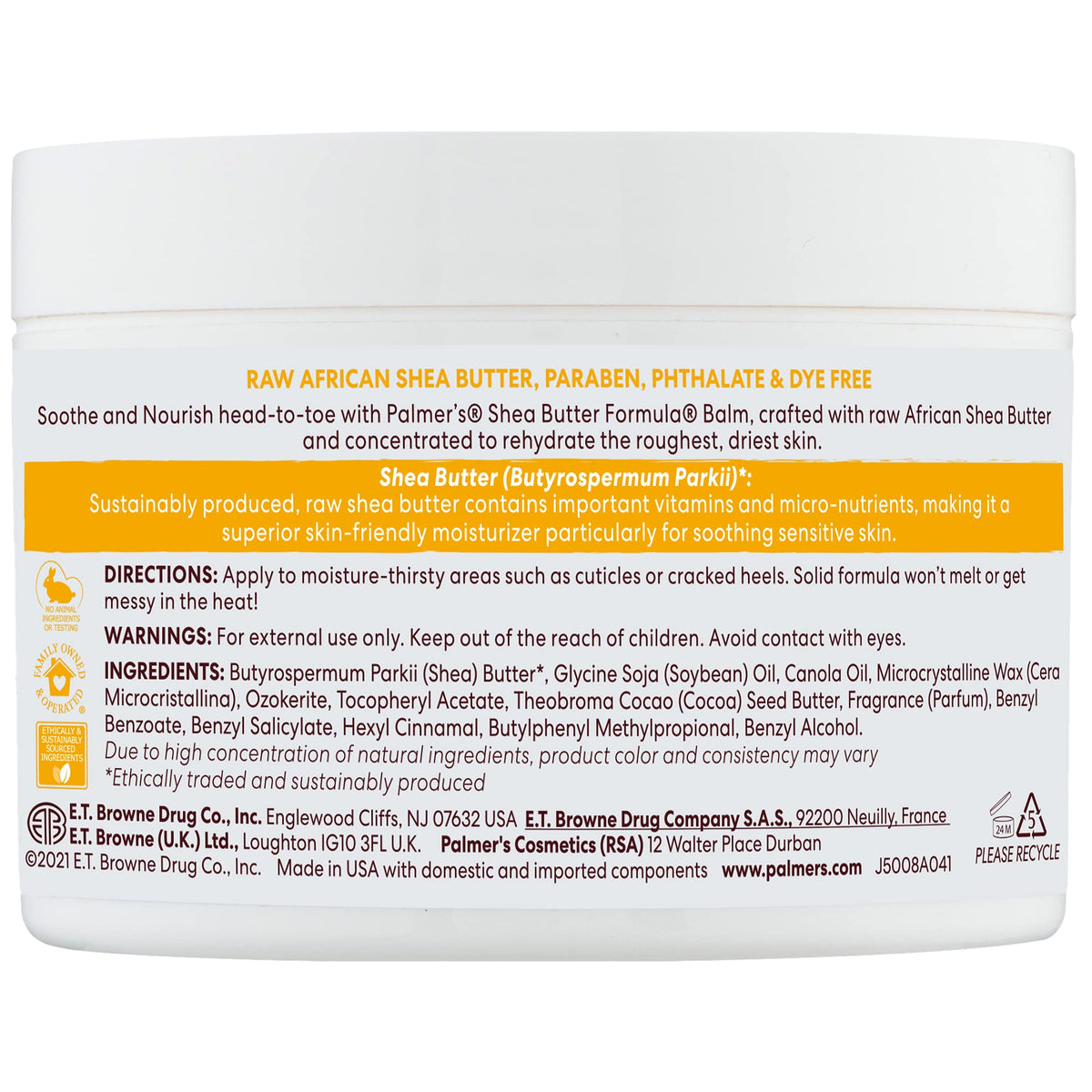 Palmer's Raw African Shea Body Butter, Dry Skin Moisturizer (7.25 Oz) Palmer's