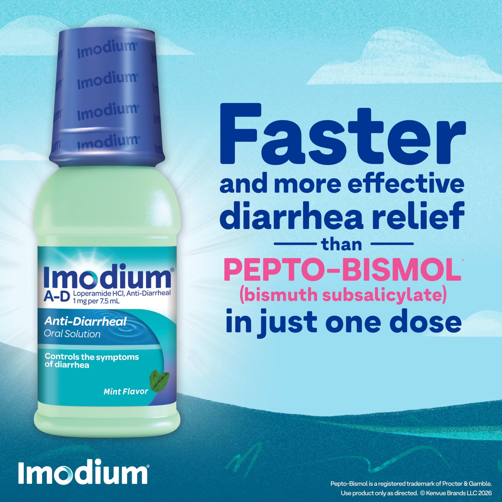 Imodium A-D Liquid Anti-Diarrheal Medicine with Loperamide HCl to Help Control Symptoms of Diarrhea Due to Acute, Traveler's Diarrhea, Mint Flavor, 8 fl. oz Imodium buy australia supplements