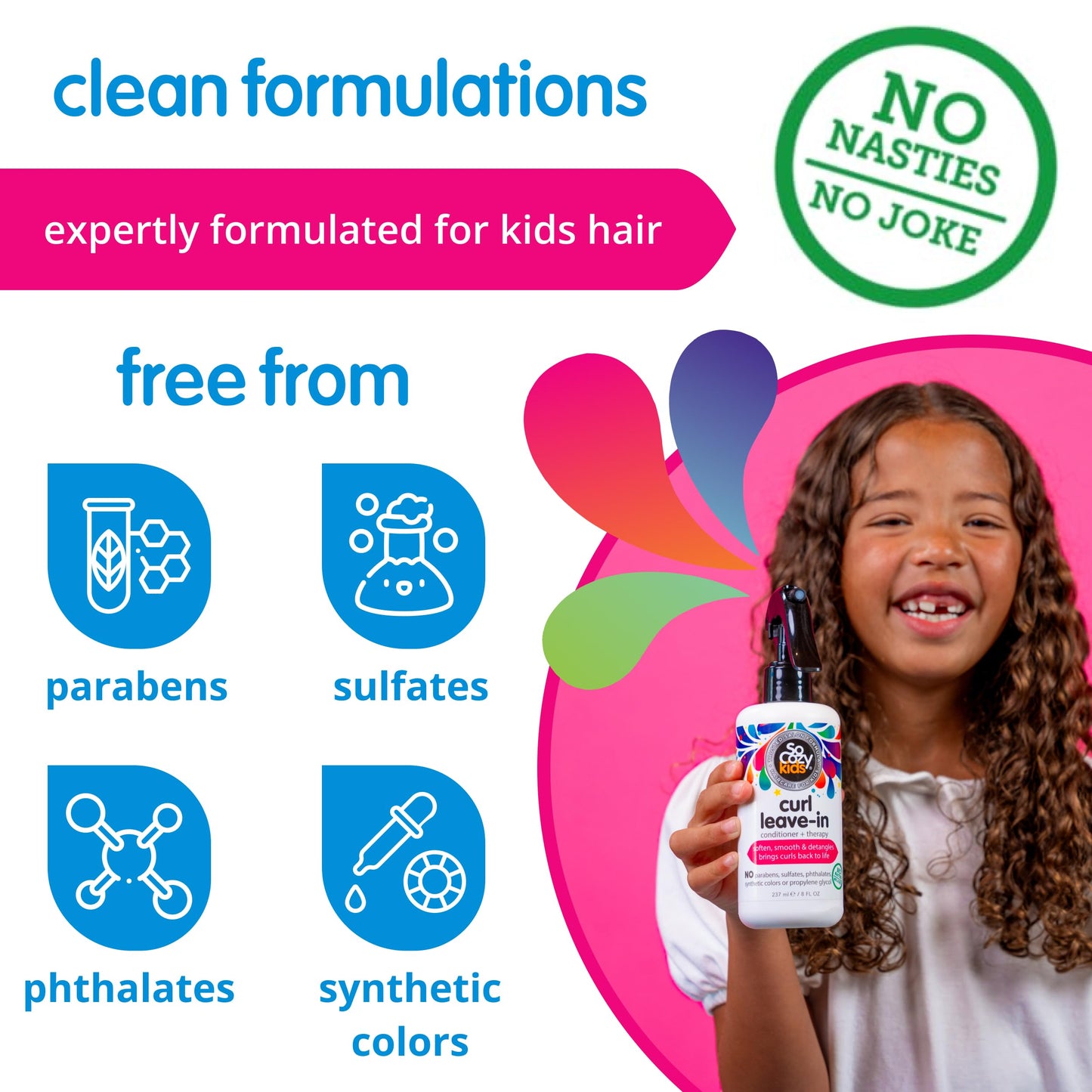 So Cozy Leave In Conditioner Spray (8 Fl Oz) Paraben-Free Detangler for Kids' Curly Hair, Deep Conditioner & Tangle-Free Curls, Gentle & Nourishing with Keratin, Vitamin B5, Olive Oil & Jojoba Oil Gsupps Australia