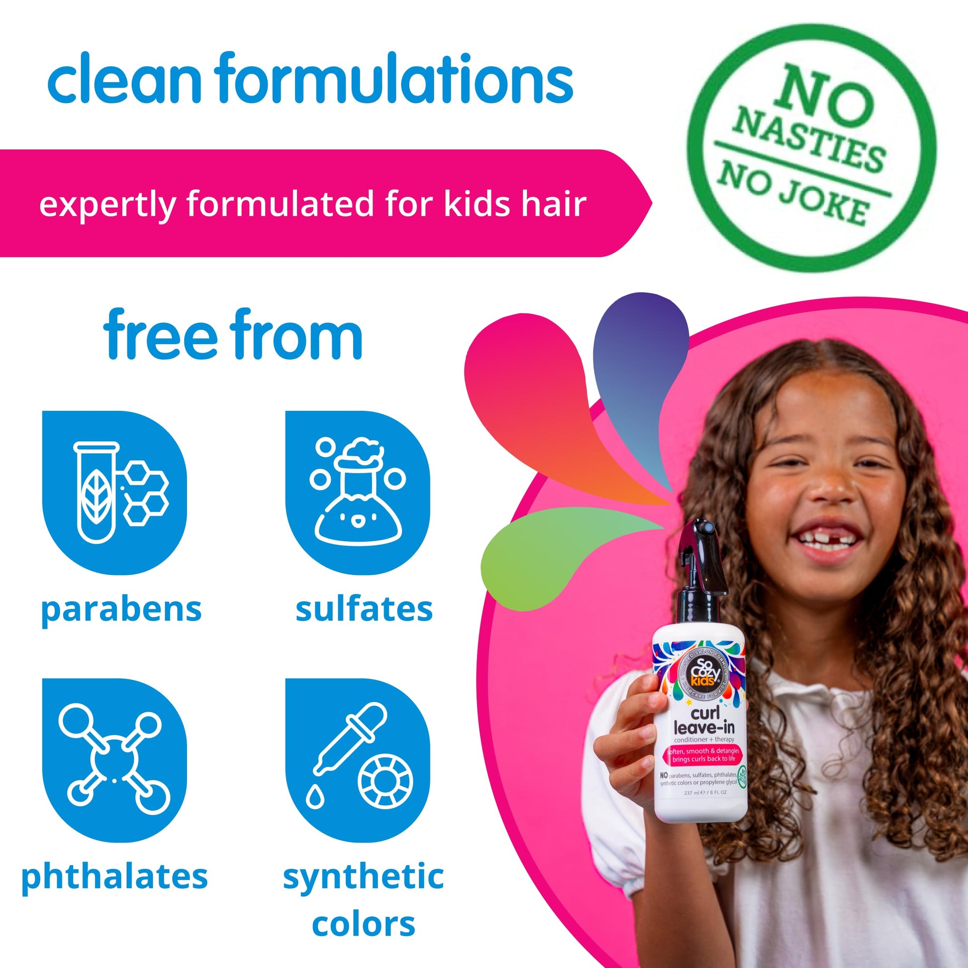So Cozy Leave In Conditioner Spray (8 Fl Oz) Paraben-Free Detangler for Kids' Curly Hair, Deep Conditioner & Tangle-Free Curls, Gentle & Nourishing with Keratin, Vitamin B5, Olive Oil & Jojoba Oil Gsupps Australia
