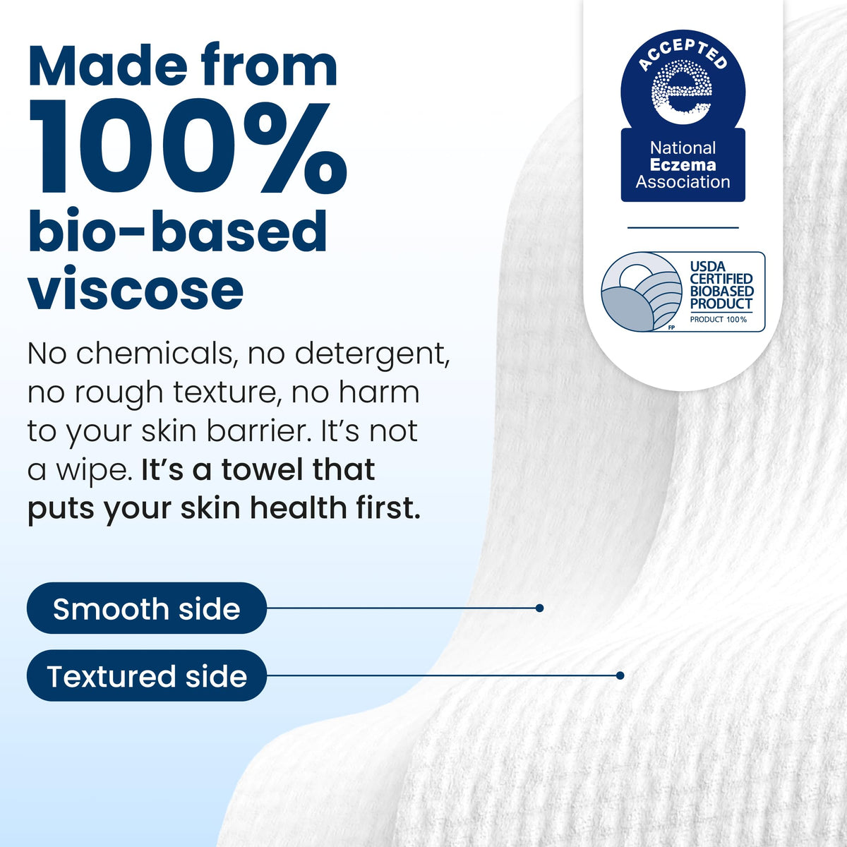 Clean Skin Club Clean Towels XL®, Travel Pack 100% USDA Biobased Disposable Face Towel, Eczema Association Accepted,Dry Wipes, TSA-Approved Travel Essential, 3 Packs, 30 ct Total CLEAN SKIN CLUB