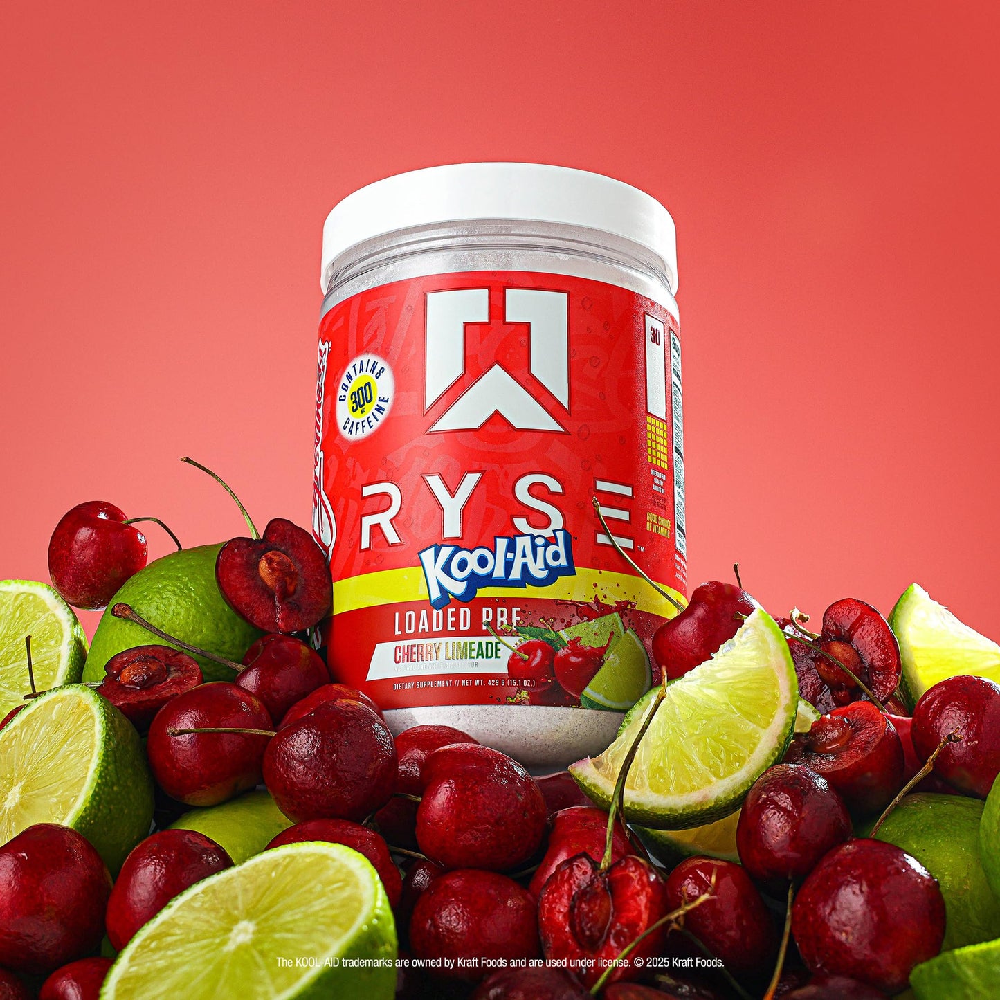 RYSE Loaded Pre Workout Powder - Strawberry Squeeze - Daily Pre-Workout for Men & Women with 390mg Caffeine, Beta Alanine, and Citrulline for Pump, Focus, and Energy - 30 Servings