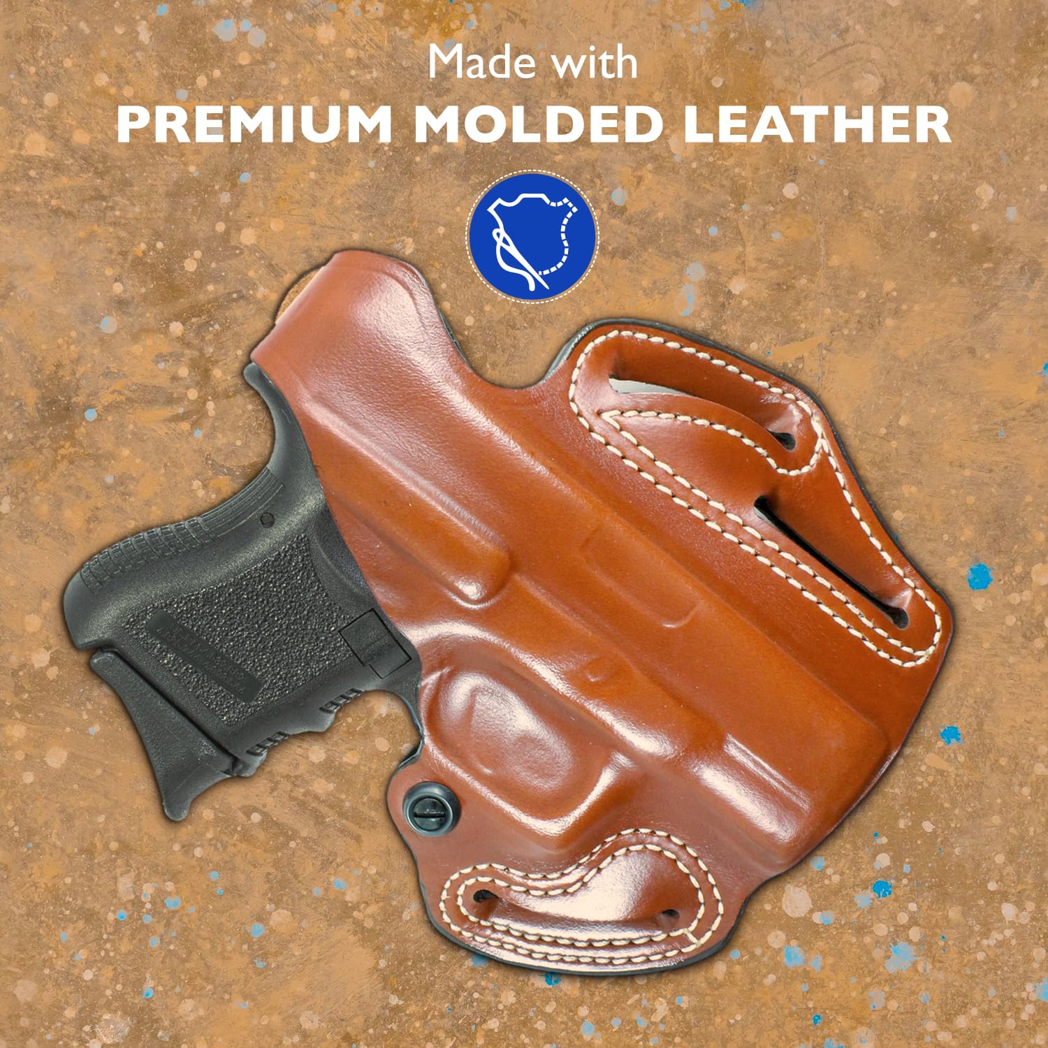 DeSantis Thumb Break Scabbard - OWB Gun Holster for Men and Women, Leather Belt Slide Holster for Pistols, Exact Molding, Secure and Highly Concealable OWB Carry Gsupps Australia