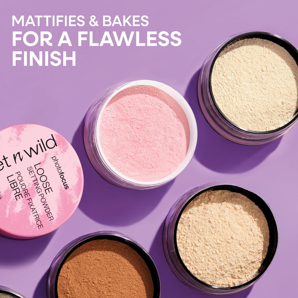 wet n wild Photo Focus Loose Baking Setting Powder, Highlighter Makeup, Fair to Medium & Tan Skin Tones - Translucent wet n wild