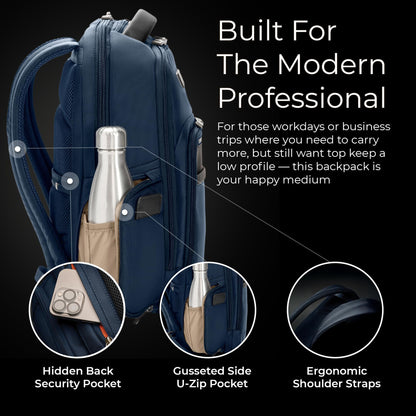 Briggs & Riley Medium Cargo Backpack for Women & Men - Laptop Backpack, For Work & Travel, Lightweight & Durable, Padded Straps, Fits up to 15" Laptop - @work Collection, Black Gsupps Australia