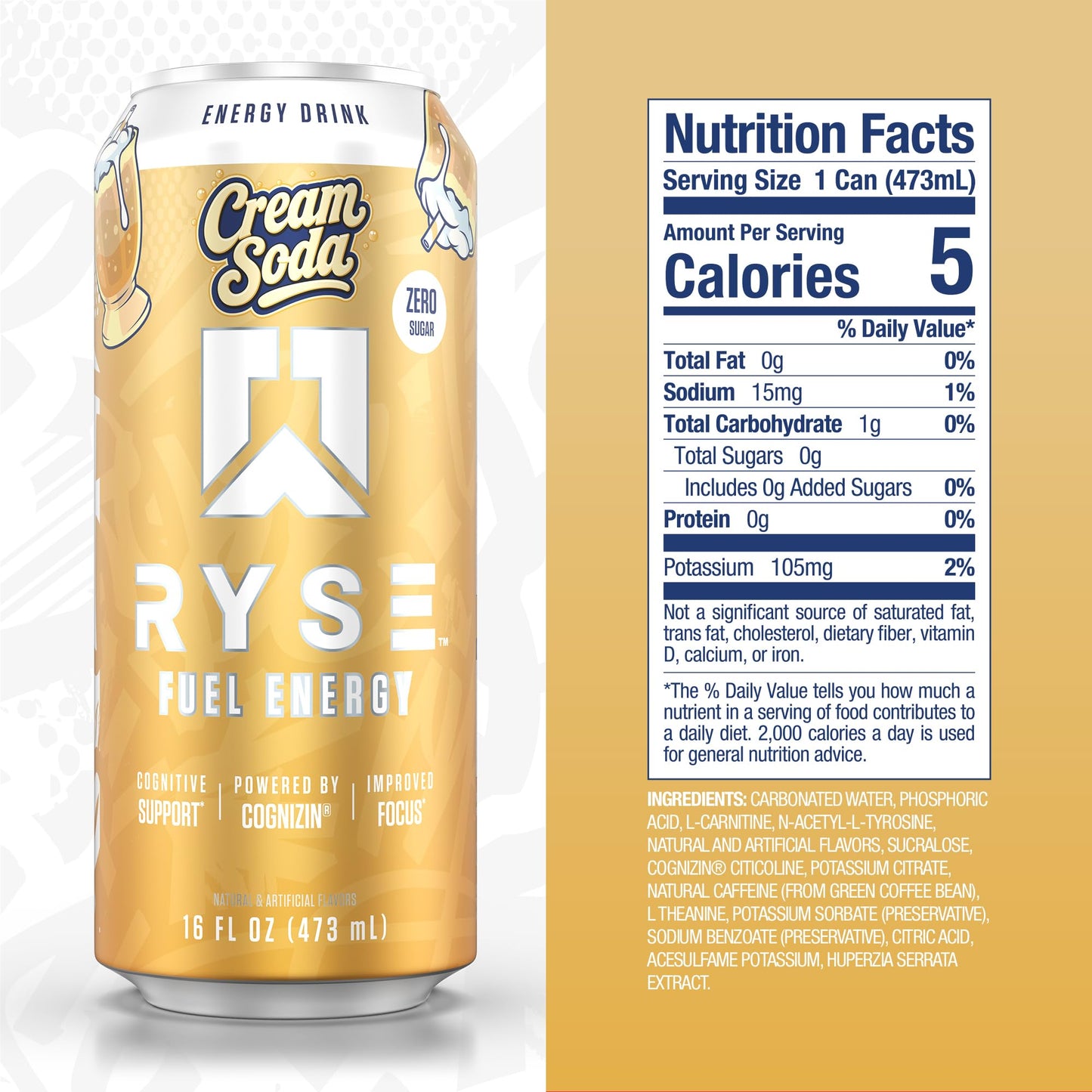 RYSE Fuel Energy Drink - Variety Pack - Sugar Free, Gluten Free & Vegan - 200mg Natural Caffeine, Taurine & Choline for Focus & Energy - No Artificial Colors - 16 fl oz Cans (12-Pack)
