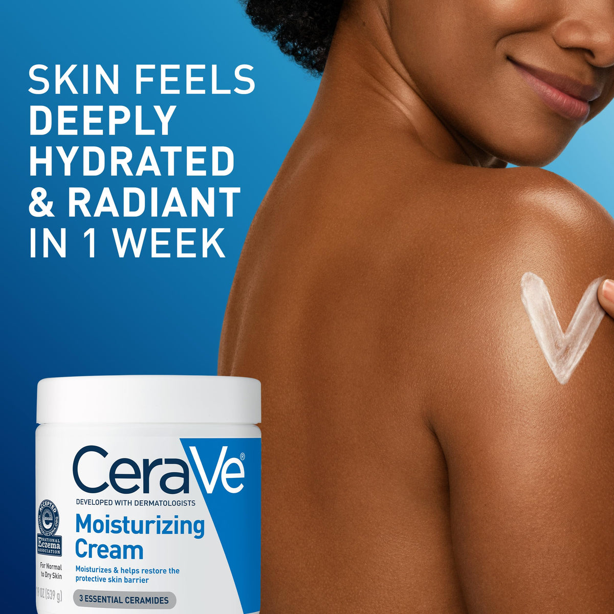 CeraVe Moisturizing Cream, Face & Body Moisturizer for Dry Skin, 19oz CeraVe