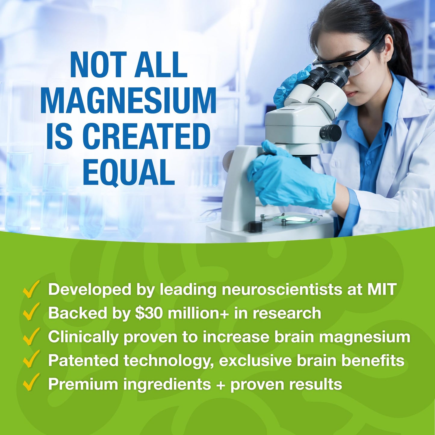 Magtein - Magnesium L-Threonate Supplement, Memory, Focus, Sleep & Brain Health Formula for Men & Women, Cognitive Support for Adults Magtein