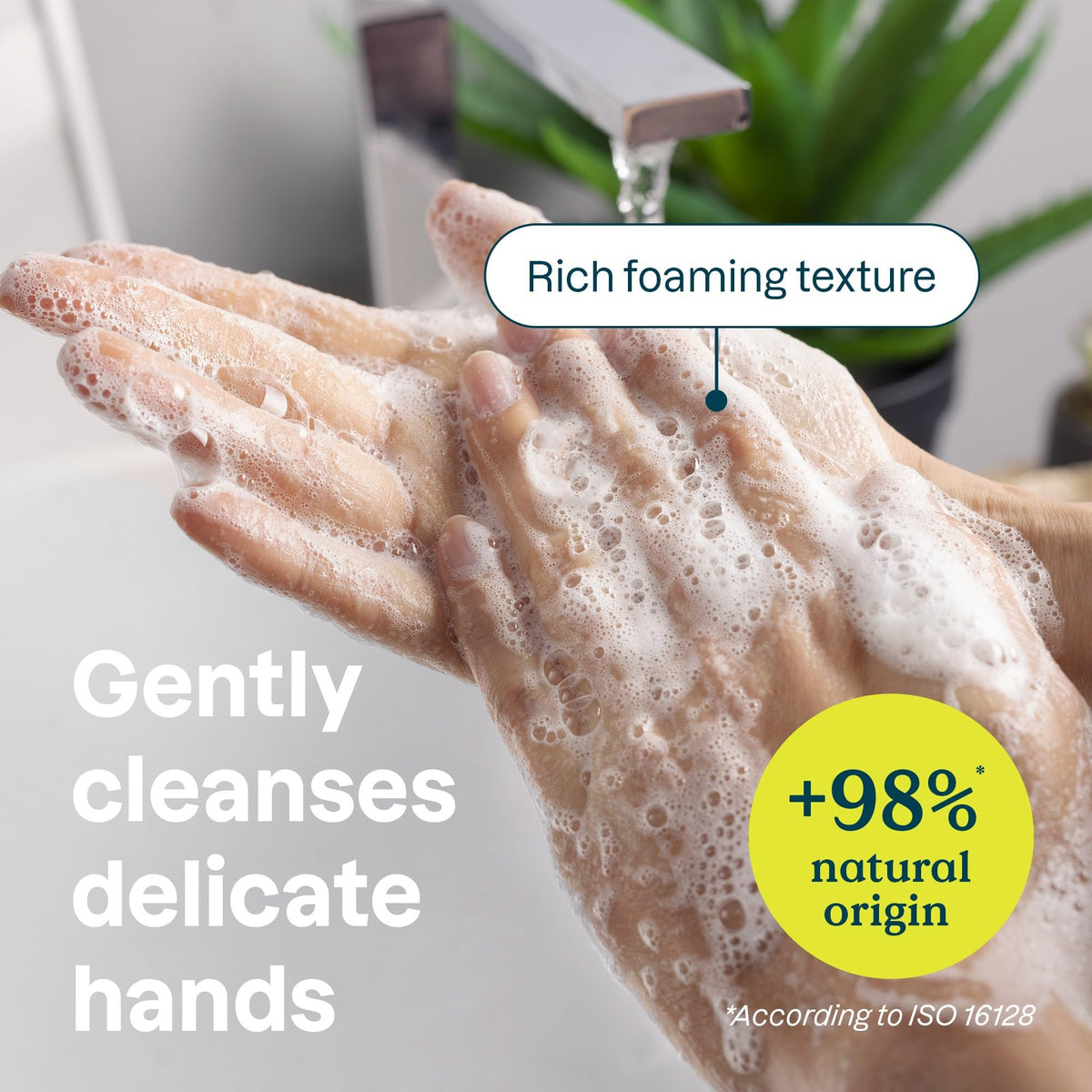 ATTITUDE Gentle Hand Soap for Sensitive Skin, Oat, Unscented, 16 oz BIO SPECTRA ATTITUDE