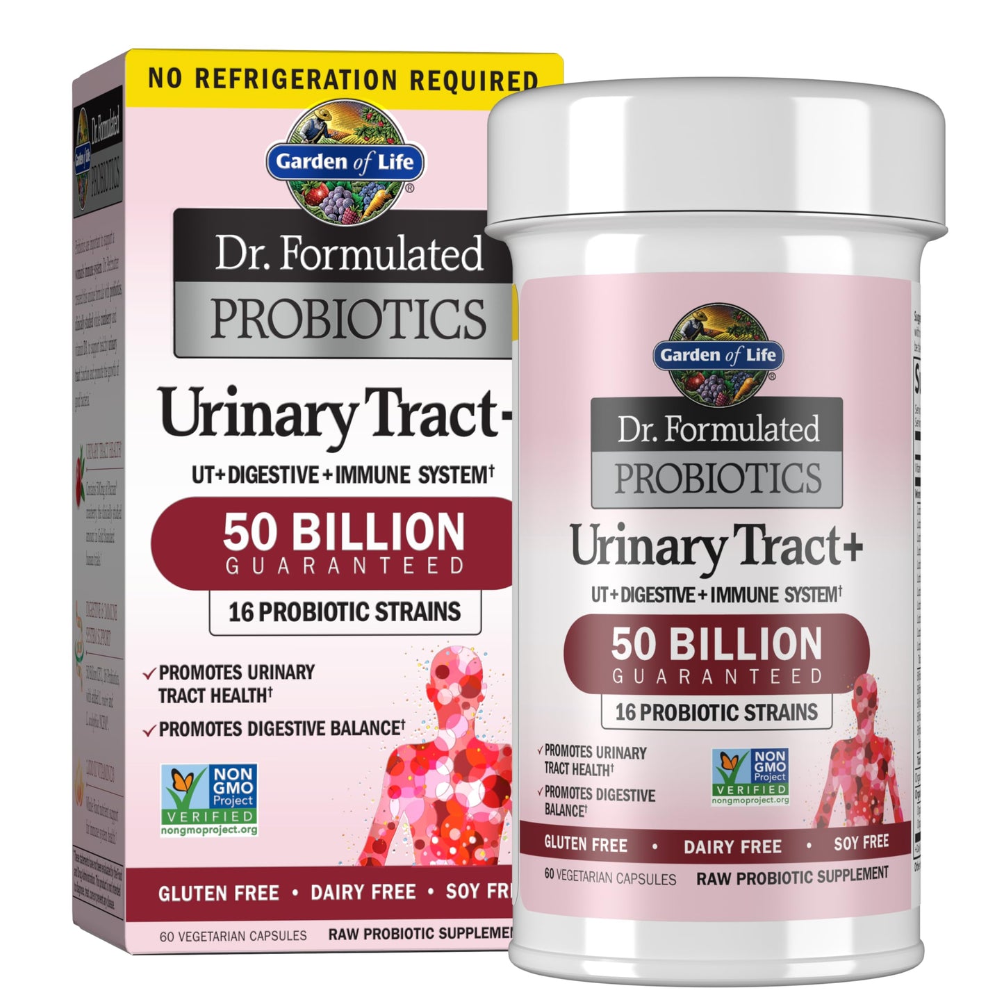 Garden of Life Dr. Formulated Probiotics Urinary Tract+ - 50 Billion CFU - Supports Digestive, Immune & Urinary Tract Health Garden of Life
