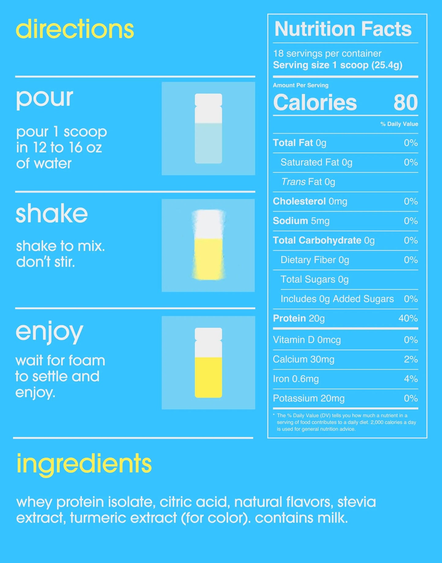 GRAMMS Clear Protein Powder 20G Protein for Women & Men | Lactose Free, Grass-Fed Whey Isolate, Gluten Free, Zero Sugar, Gut Friendly, Non-Bloating GRAMMS