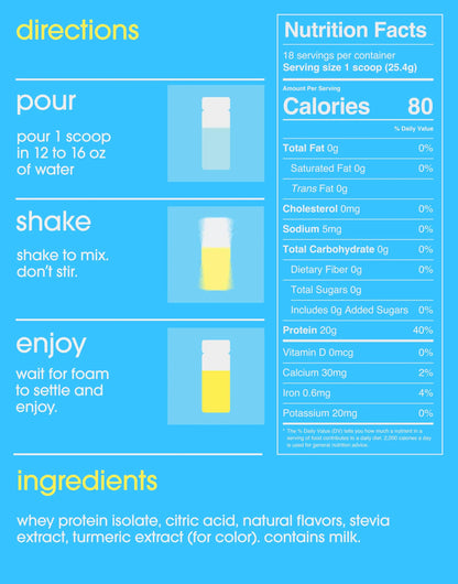 GRAMMS Clear Protein Powder 20G Protein for Women & Men | Lactose Free, Grass-Fed Whey Isolate, Gluten Free, Zero Sugar, Gut Friendly, Non-Bloating GRAMMS