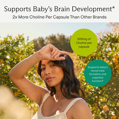 Needed. Prenatal Choline+ Liquid Capsules for Cognitive Development - Choline Supplements For Pregnancy - Aids Baby Brain Development & Supports Healthy Pregnancy Needed.