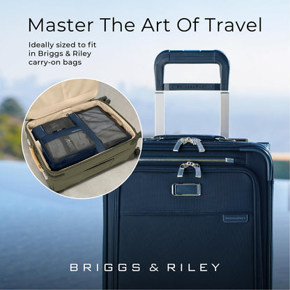 Briggs & Riley Compression Packing Cube Set for Women & Men - Bag Organizer for Checked Suitcase & Luggage, Pack Accessories for Vacation - 3-Piece, Black Gsupps Australia