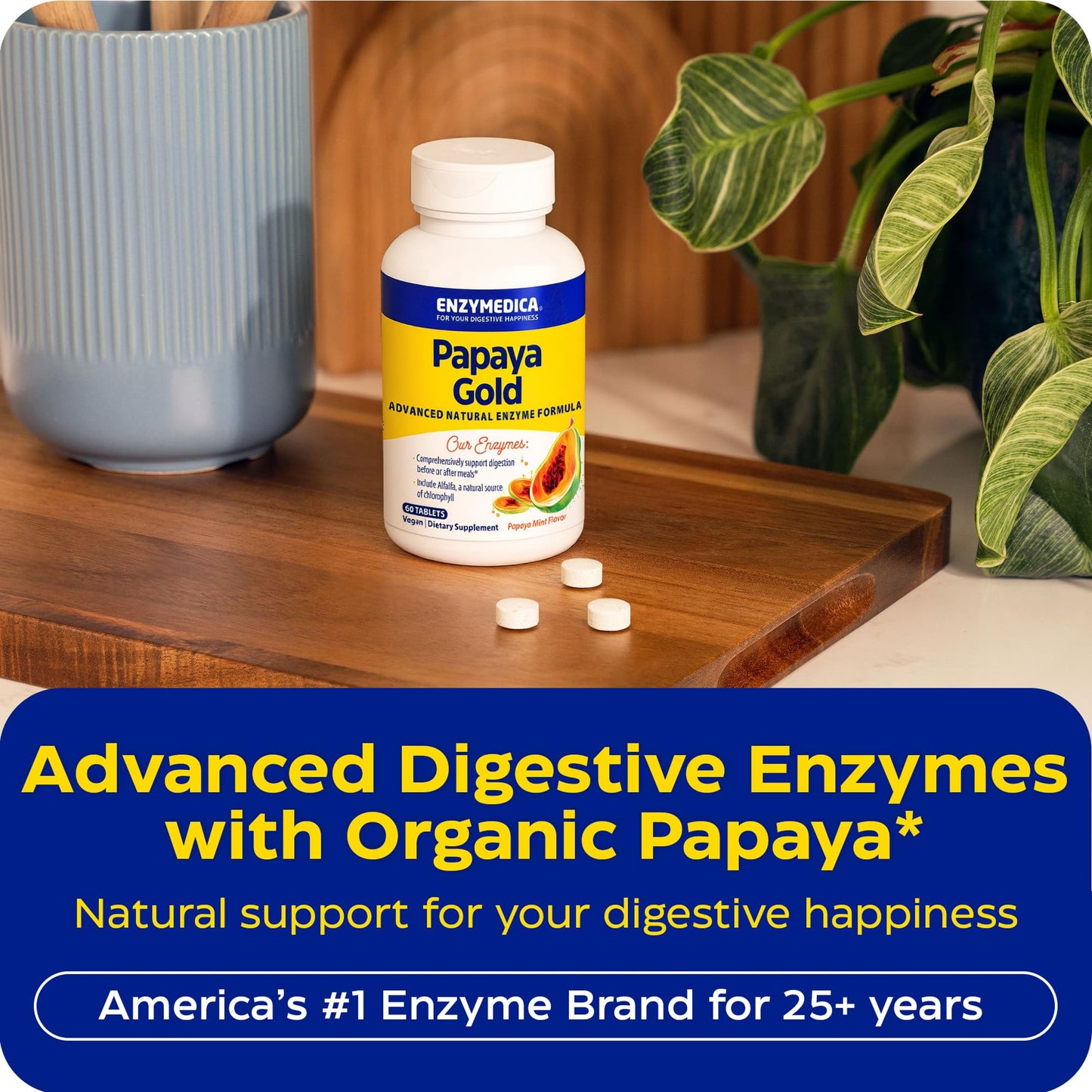 Enzymedica Papaya Gold - Papaya Enzymes Chewable - 120 Tablets Gsupps Australia