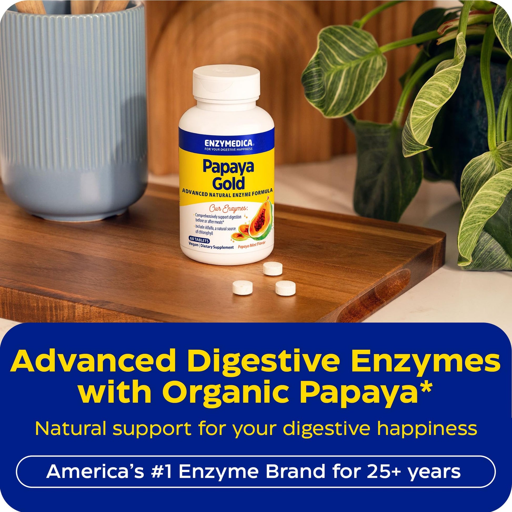 Enzymedica Papaya Gold - Papaya Enzymes Chewable - 120 Tablets Gsupps Australia