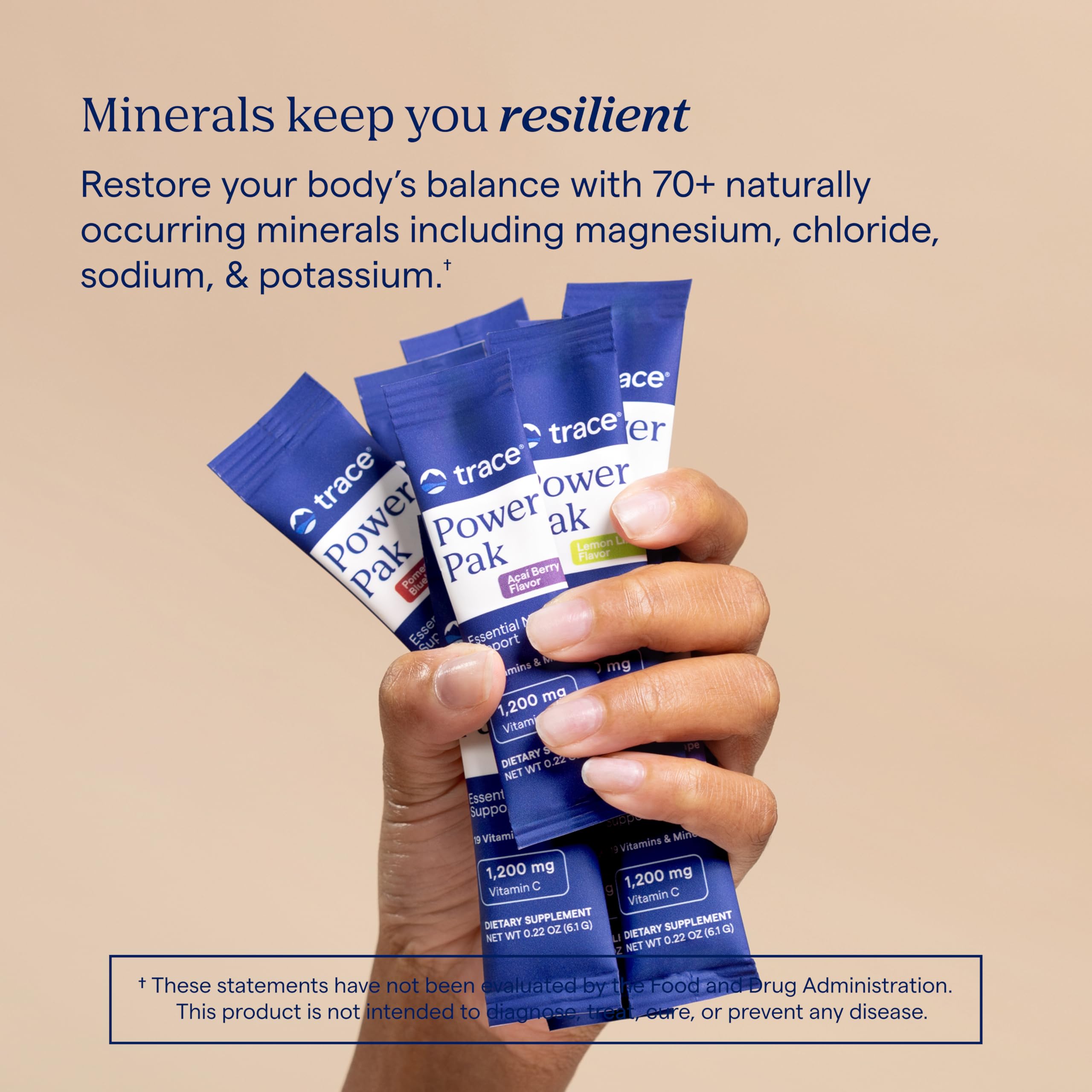 Trace Minerals Power Pak Multivitamin and Multimineral Packets - Electrolyte Support - 1200 mg Vitamin C plus 70+ Trace Minerals - Lemon Lime Flavor - 30 Packets Trace Minerals buy australia supplements