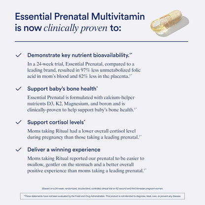 Ritual Mom-to-Baby Set with Prenatal Vitamins and Natal Choline Supplements, Supports Pregnancy, Baby's Cognitive Function, Fetal Brain Development, 30 Day Supply