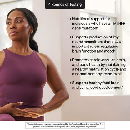 THORNE - 5-MTHF - Methylfolate (Active B9 Folate) Supplement - Supports Cardiovascular Health, Fetal Development, Nerve Health, Methylation & Homocysteine Levels* - 60 Servings - 5-MTHF 5mg THORNE