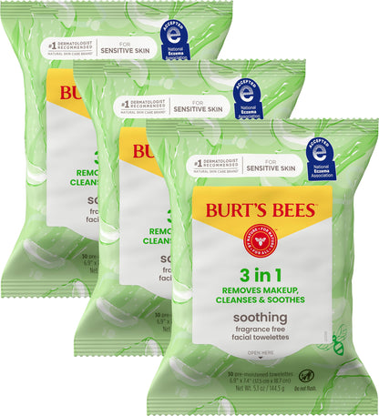 Burt's Bees Soothing Fragrance Free Facial Towelettes, 30 ct., Burt's Bees