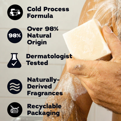 Dr. Squatch Natural Men’s Bar Soap - Cold Process Body Soap Bar with Natural Oils - Gifts for Men - Birchwood Breeze, Fresh Falls & Wood Barrel Bourbon (5 oz, 3-Pack) Dr. Squatch