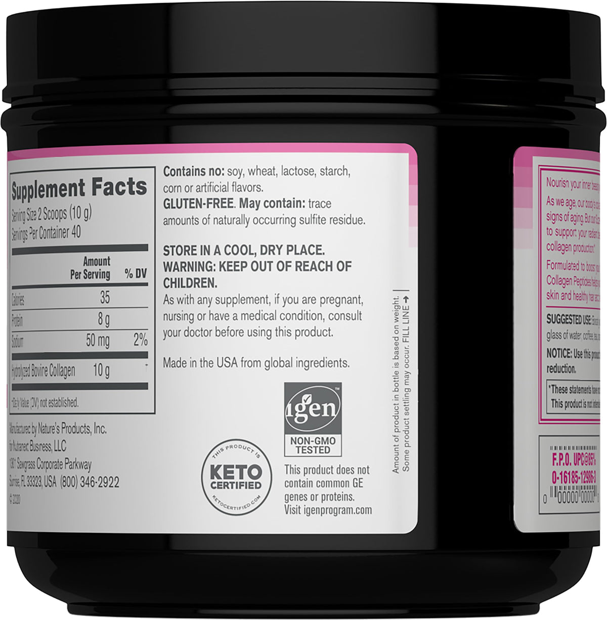 NeoCell Grassfed Collagen Peptides Powder | 14 oz | Unflavored | for Women and Men | Hair, Skin, & Nails NeoCell