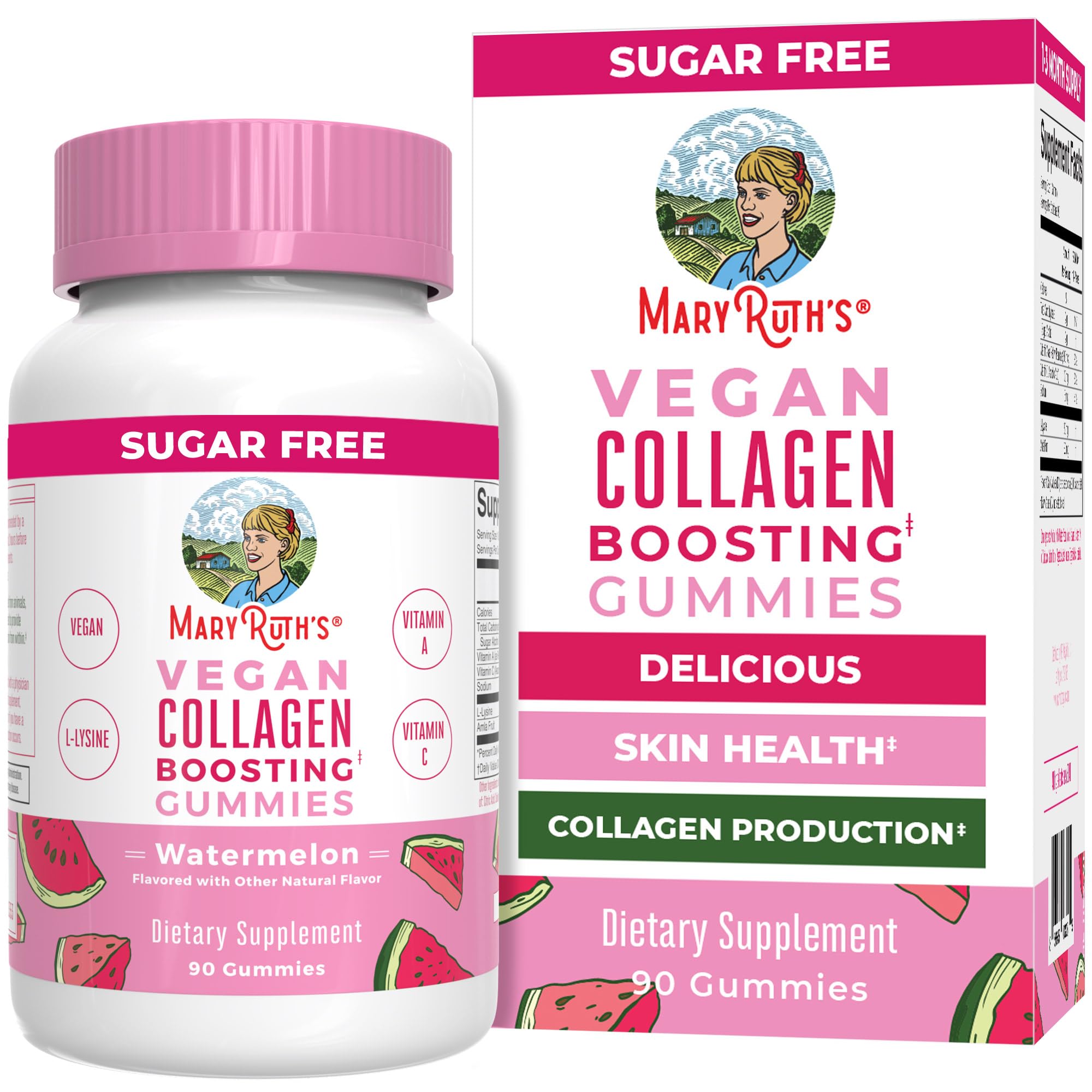 MaryRuth Organics Vegan Collagen for Women & Men, Collagen Boosting Gummies, Skin Care, Lysine, Vitamin C, Vitamin A, Amla, Supplement for Hair & Skin, Vegan, Non-GMO, Gluten Free, 90 Servings MARYRUTH'S buy australia supplements
