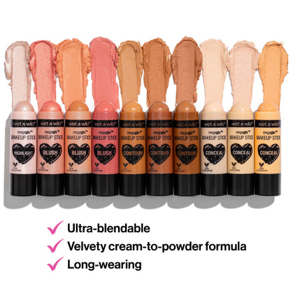 wet n wild MegaGlo Makeup Stick, Buildable Color, Versatile Use, Cruelty-Free & Vegan - Where's Walnut? wet n wild