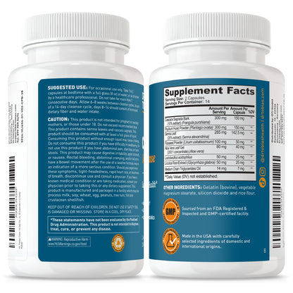 Dr. Tobias Colon Cleanse - Constipation Relief & Gut Health Support for Women & Men | 14 Day Colon Cleanser for a Gentle Colon Detox & Gut Flush - 28 Capsules (1-2 Daily)