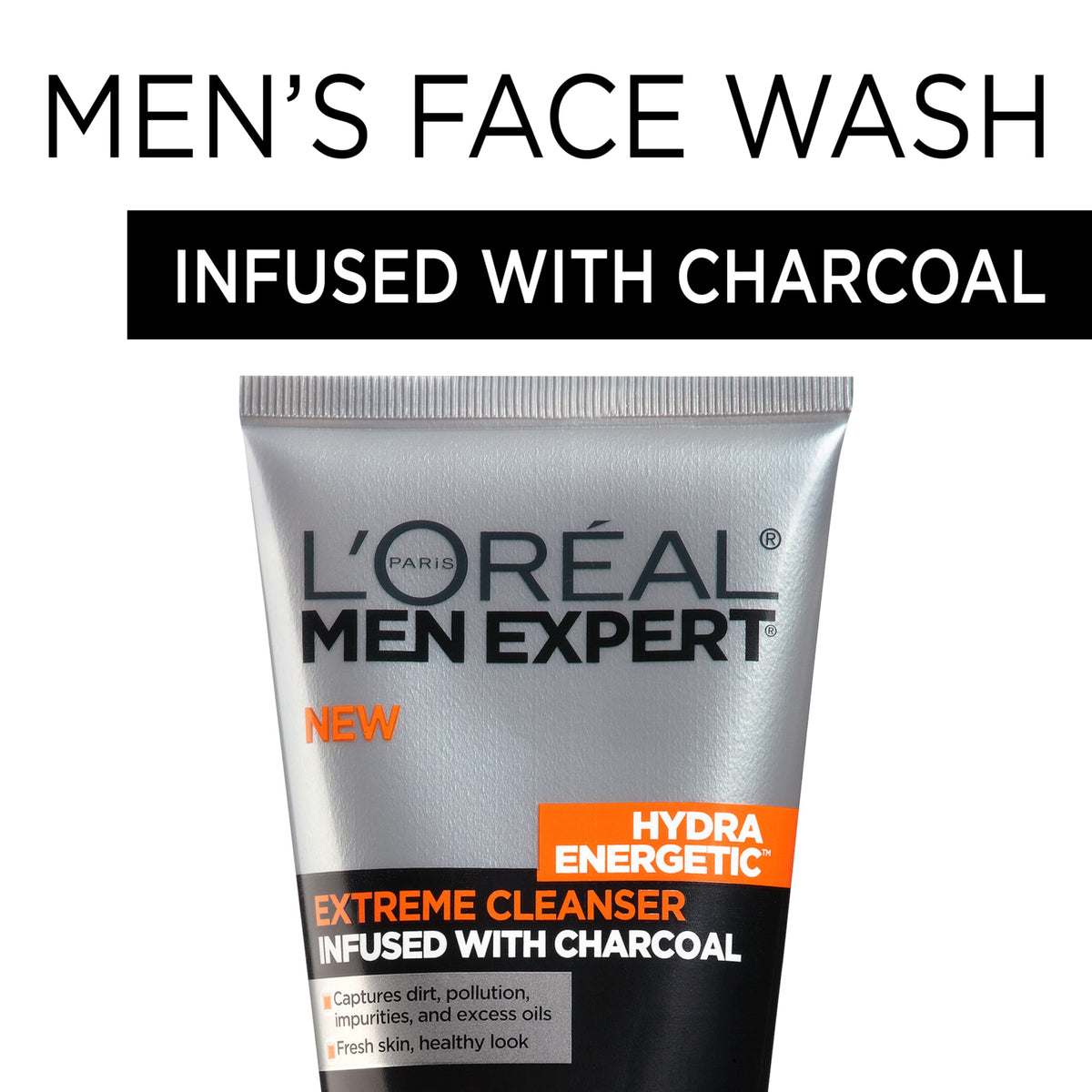 L'Oreal Paris Men Expert Hydra Energetic Daily Facial Cleanser with Charcoal, 2 ct. L'Oreal Paris