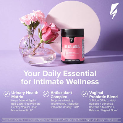 Inno UT Balance - Women's Probiotics with Cranberry, Magnesium, Green Tea, & Turmeric - Vaginal Health Probiotics for pH Balance, Urinary Tract Health and Freshness Support for Women (60 Capsules)