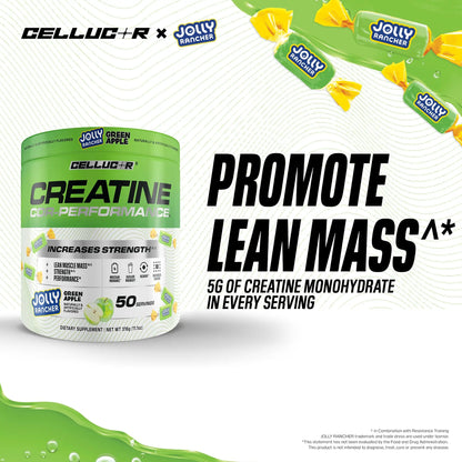 Cellucor Creatine Powder, Jolly Rancher Green Apple - Increases Strength, Lean Muscle Mass & Endurance, Micronized Creatine for Fast Absorption, Cellucor