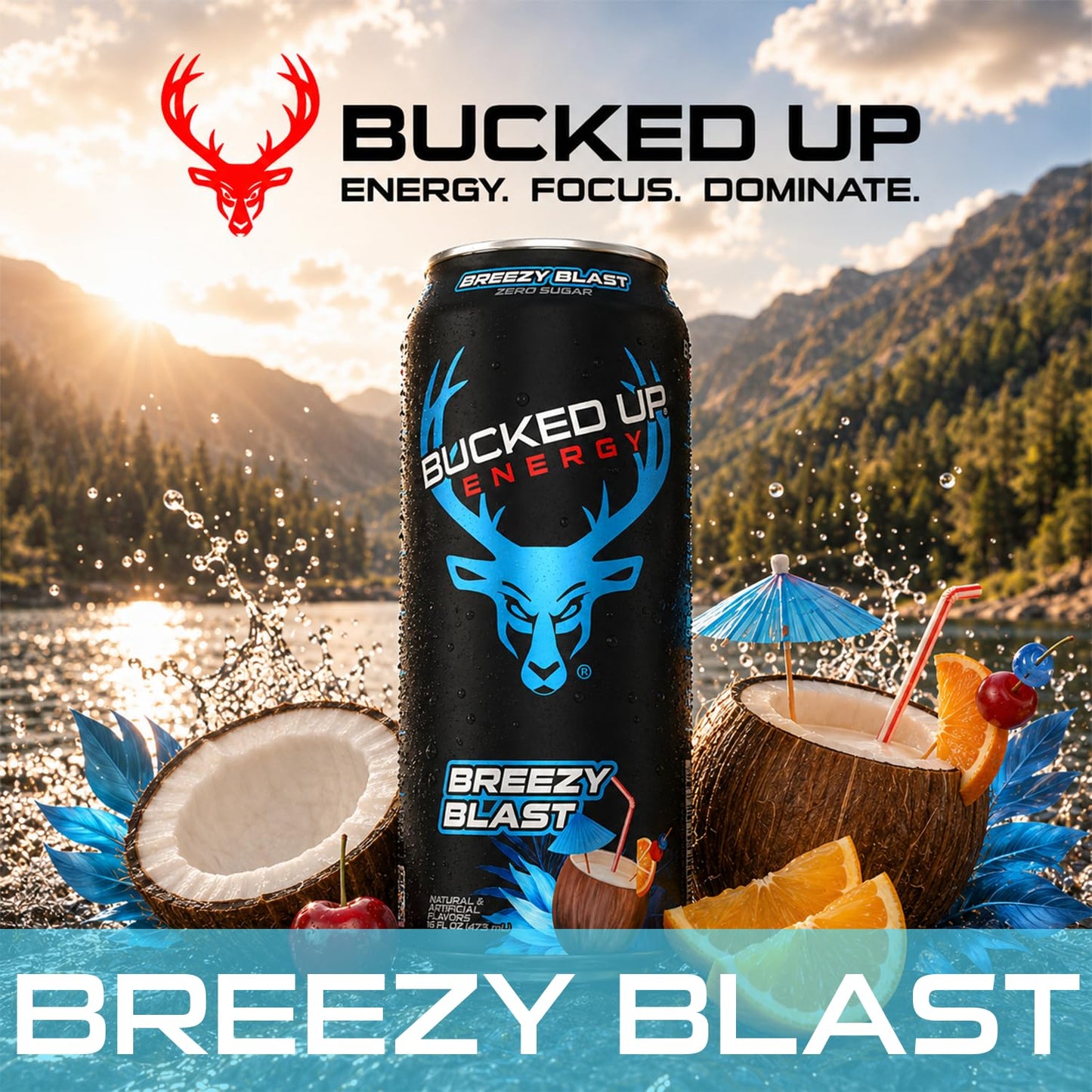 Bucked Up Energy Drink 300mg (Blood Raz) (12 CT)