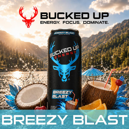 Bucked Up Energy Drink 300mg (Blood Raz) (12 CT)