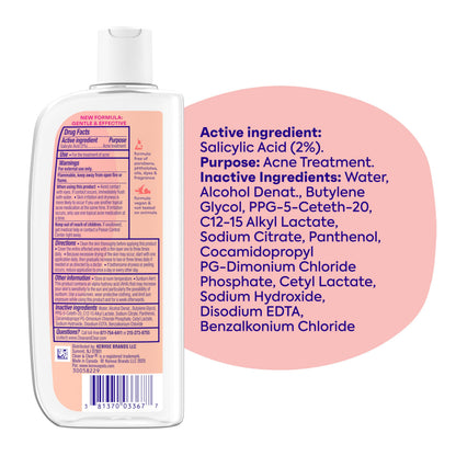 Clean & Clear Essentials Oil-Free Acne Toner, 2% Salicylic Acid, 8 fl oz Clean & Clear