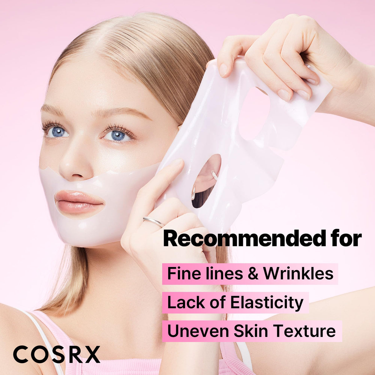COSRX Pink Peptides Collagen Lifting Glow Hydrogel Face Masks 3 EA COSRX