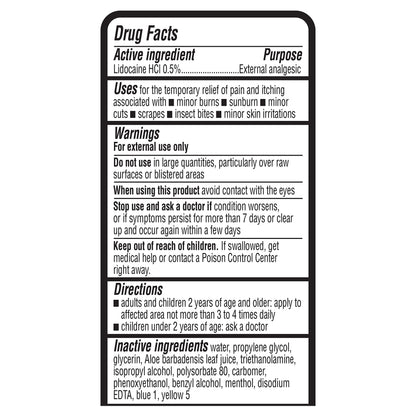 Amazon Basics Sunburn Relief Gel with Aloe Vera, Soothing, Cooling, Itch Relief, 8 oz, Pack of 1 (Previously Solimo) Amazon Basics