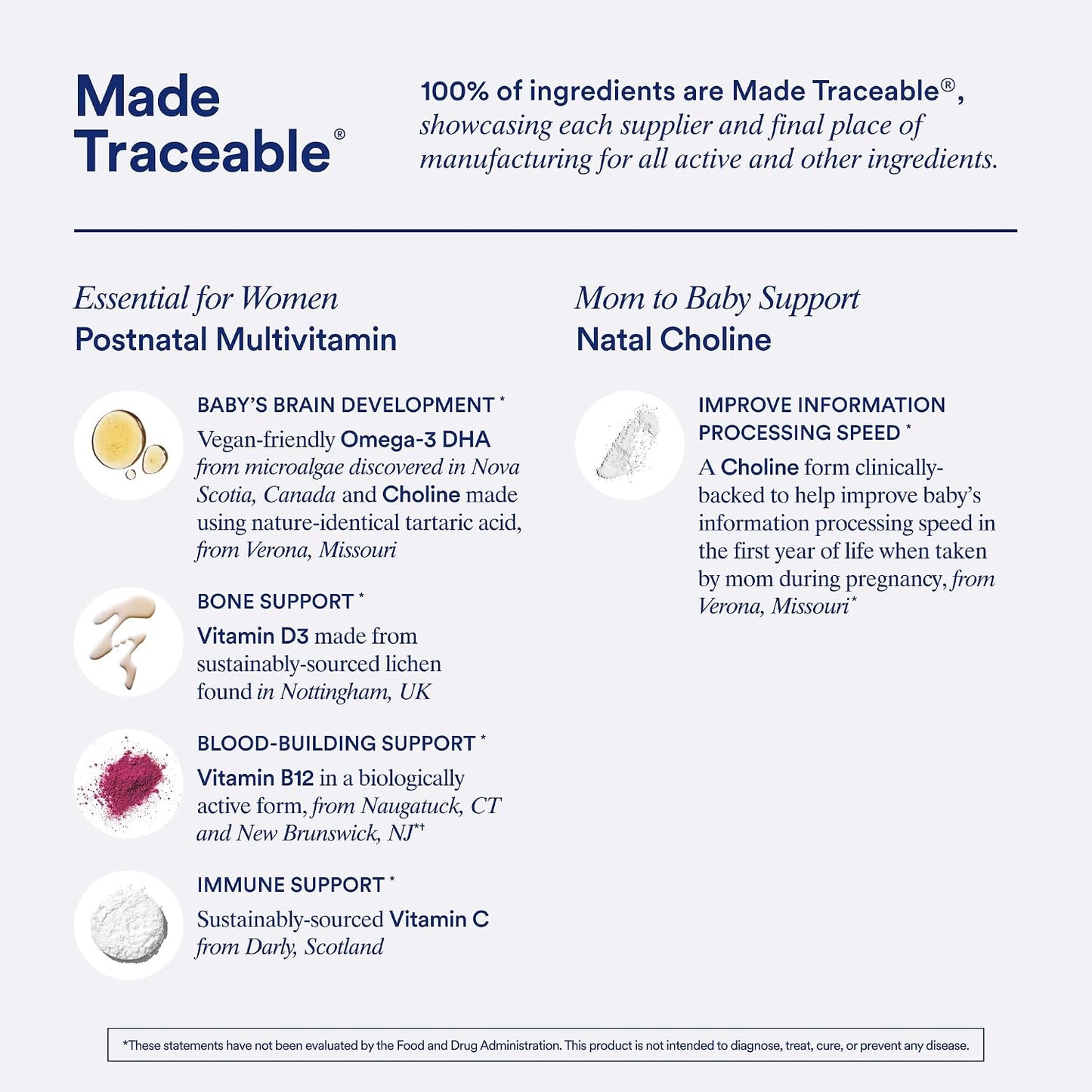 Ritual Postnatal Mom-to-Baby Set, Postpartum Multivitamin and Natal Choline Supplements, Supports Lactation, Immune Function, and Baby's Cognitive Function