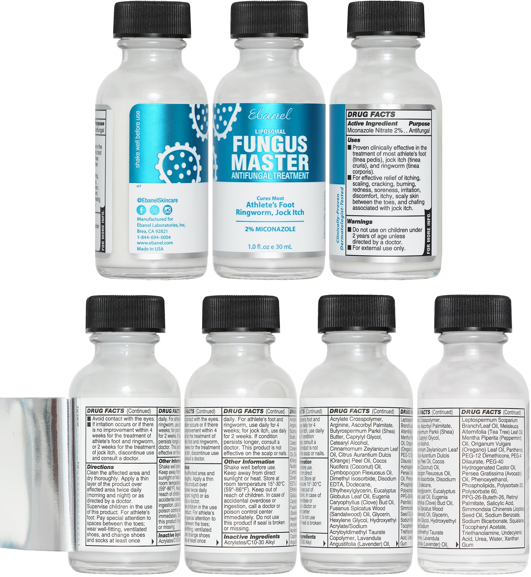 Ebanel Bundle of Fungus Treatment 1 Oz, and Lidocaine Numbing Spray Ebanel buy australia supplements
