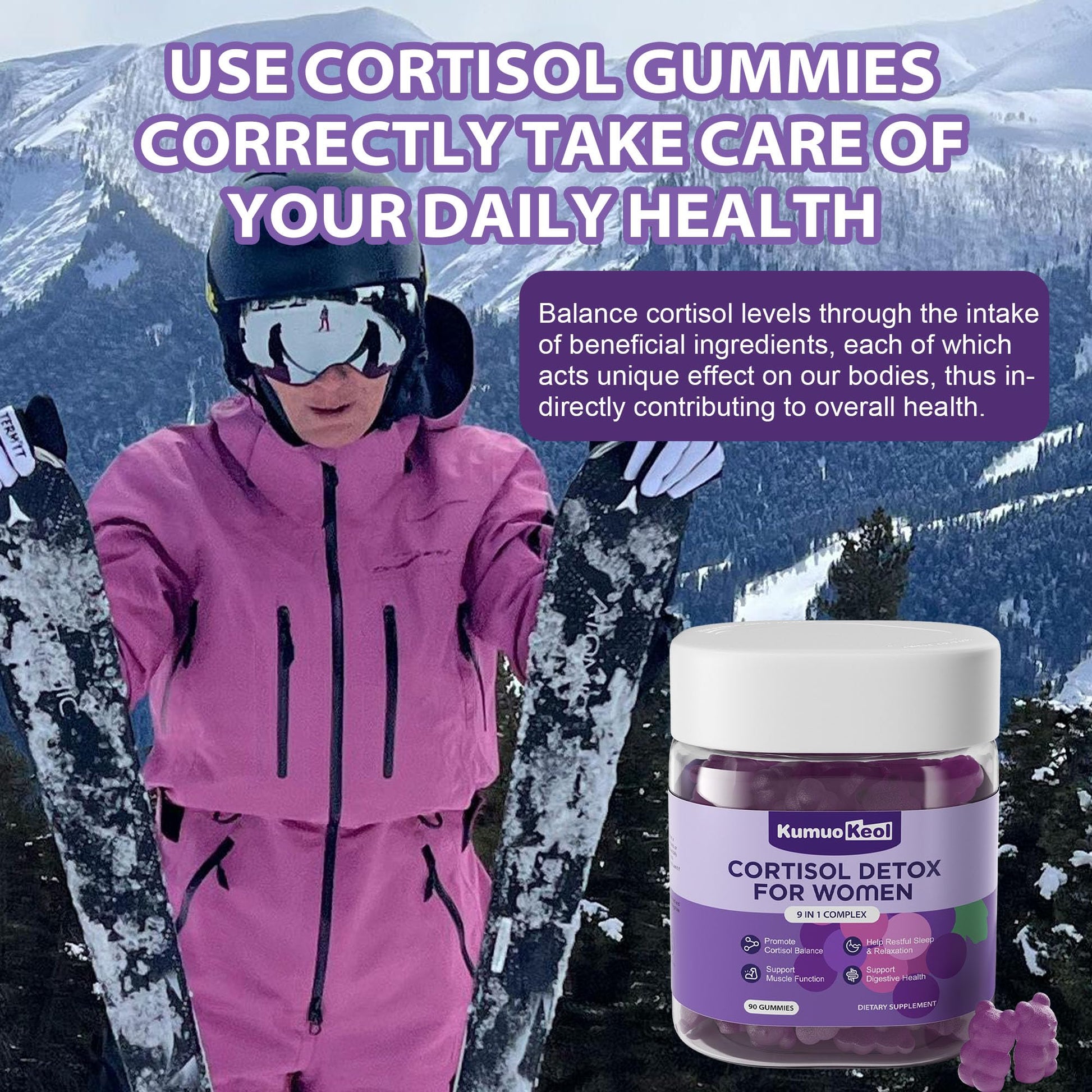 Cortisol Supplements for Women, Lower Cortisol for Women, Cortisol Gummies with Ashwagandha, Magnesium, L-Theanine, Phosphatidylserine, Vitamin, Relaxation, Focus, Sugar-Free, Vegan, 90 Count KumuoKeol buy australia supplements