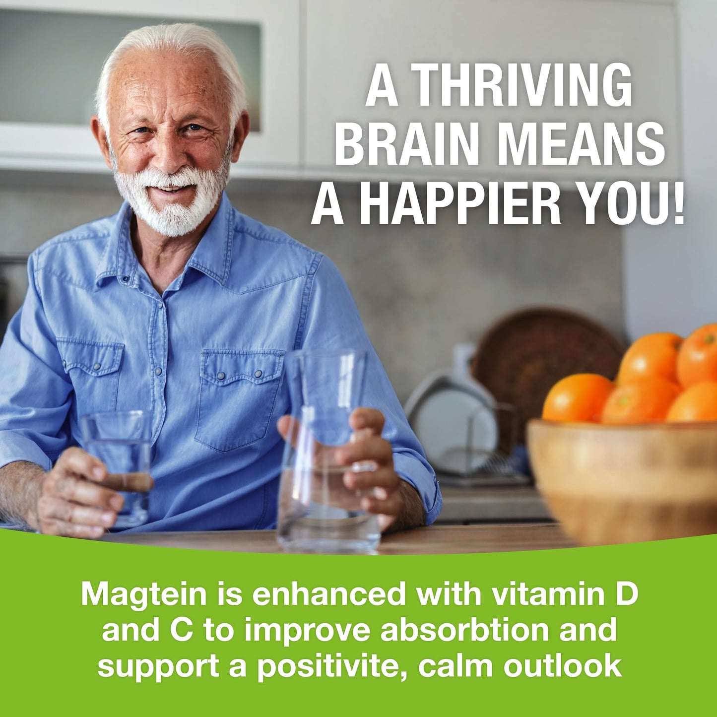 Magtein - Magnesium L-Threonate Supplement, Memory, Focus, Sleep & Brain Health Formula for Men & Women, Cognitive Support for Adults Magtein