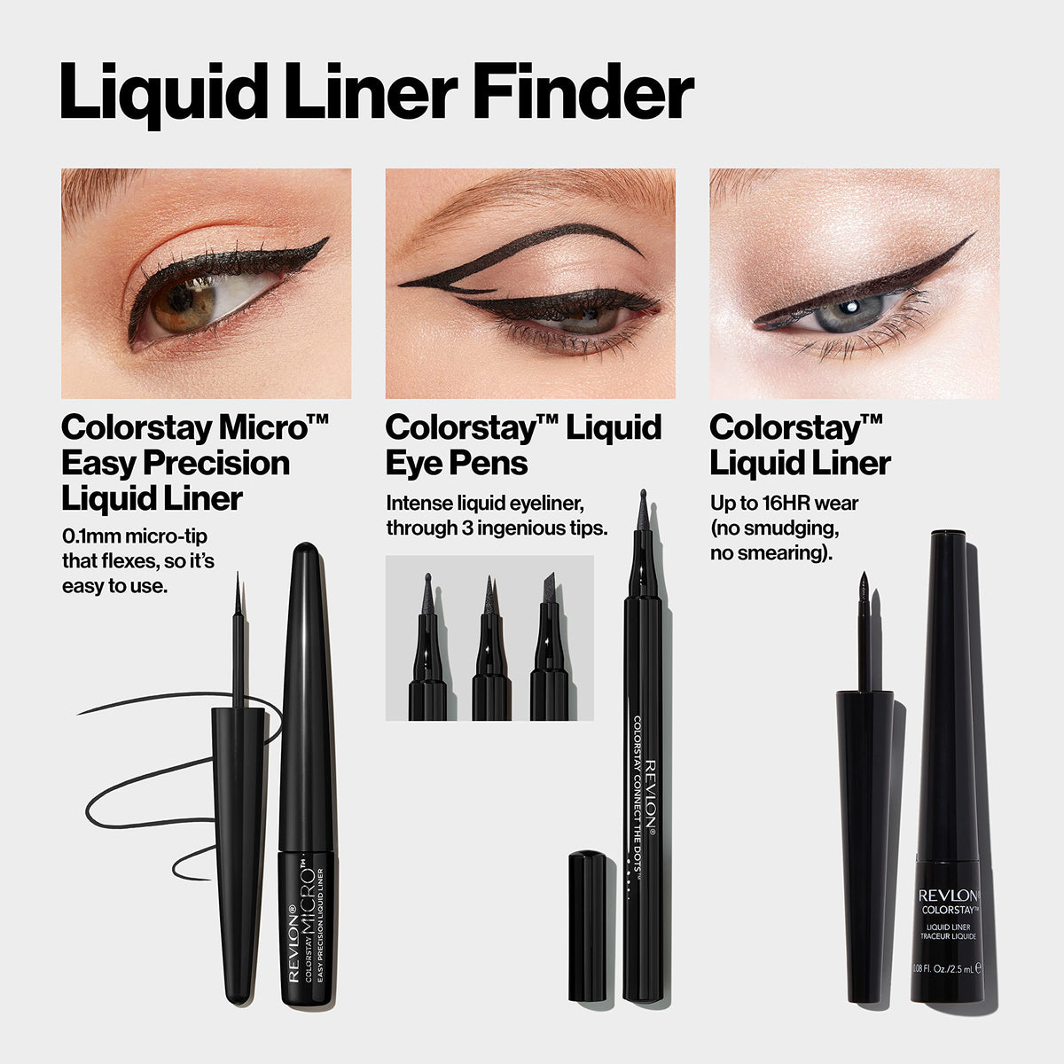 REVLON ColorStay Micro Easy Precision Liquid Liner, 301 Blackout REVLON