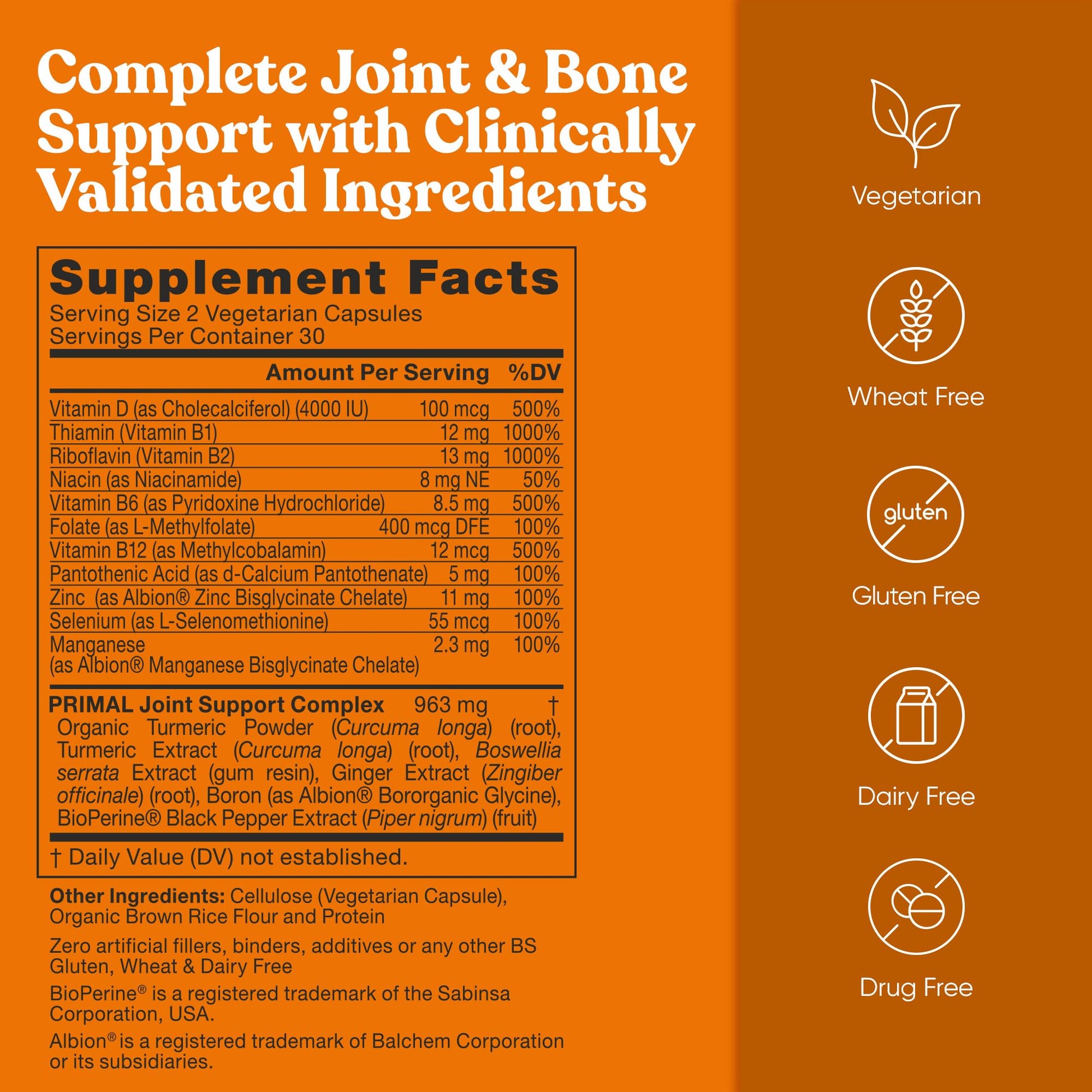 Primal Joint & Mobility Support - Advanced Joint Support Supplement for Women and Men - Turmeric, Boswellia, Ginger and Boron for Whole-Body Flexibility, Joint Health & Comfort - 60 Veg Soft Capsules Eu Natural buy australia supplements