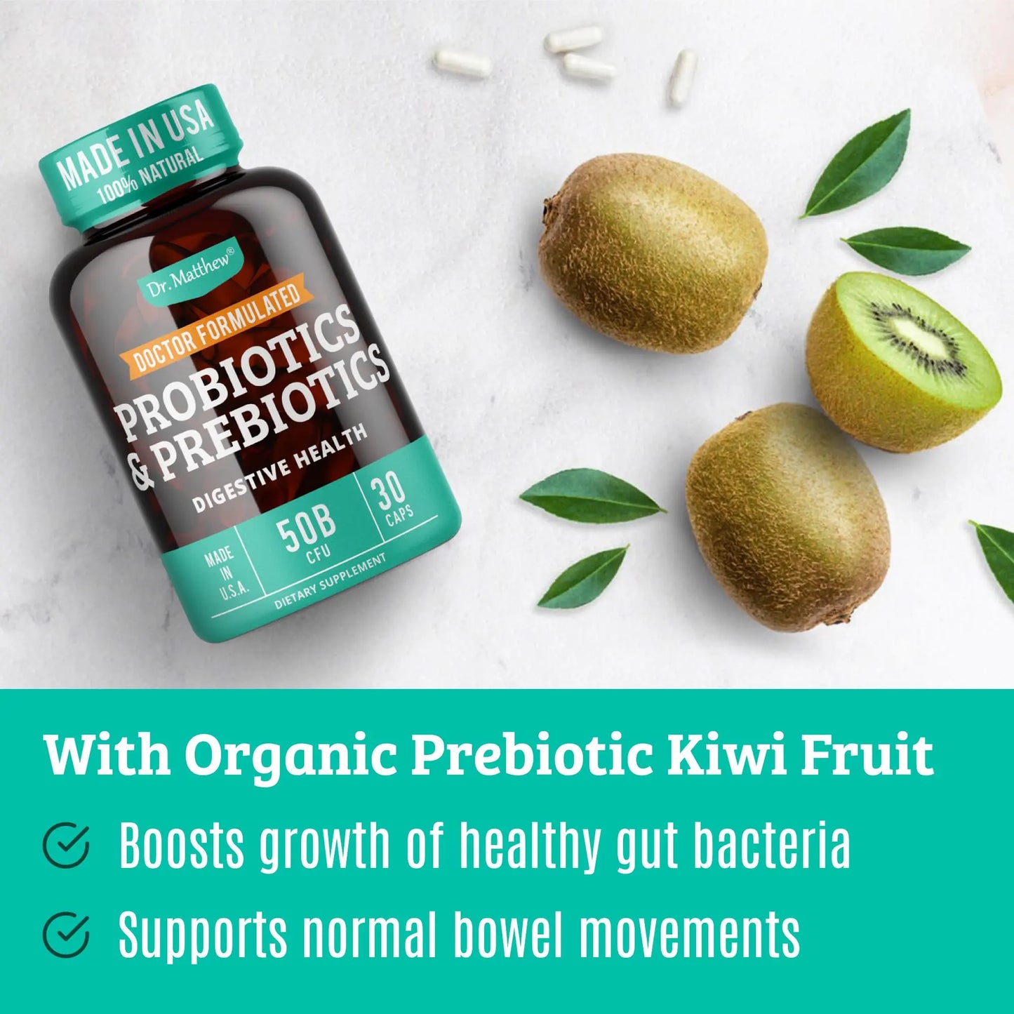 Prebiotics and Probiotics: Lactobacillus Gasseri, Lactobacillus Rhamnosus, Plantarum, Casei, Bifidobacterium longum, lactis, infantis. Probiotic Prebiotic, Dr. Matthew